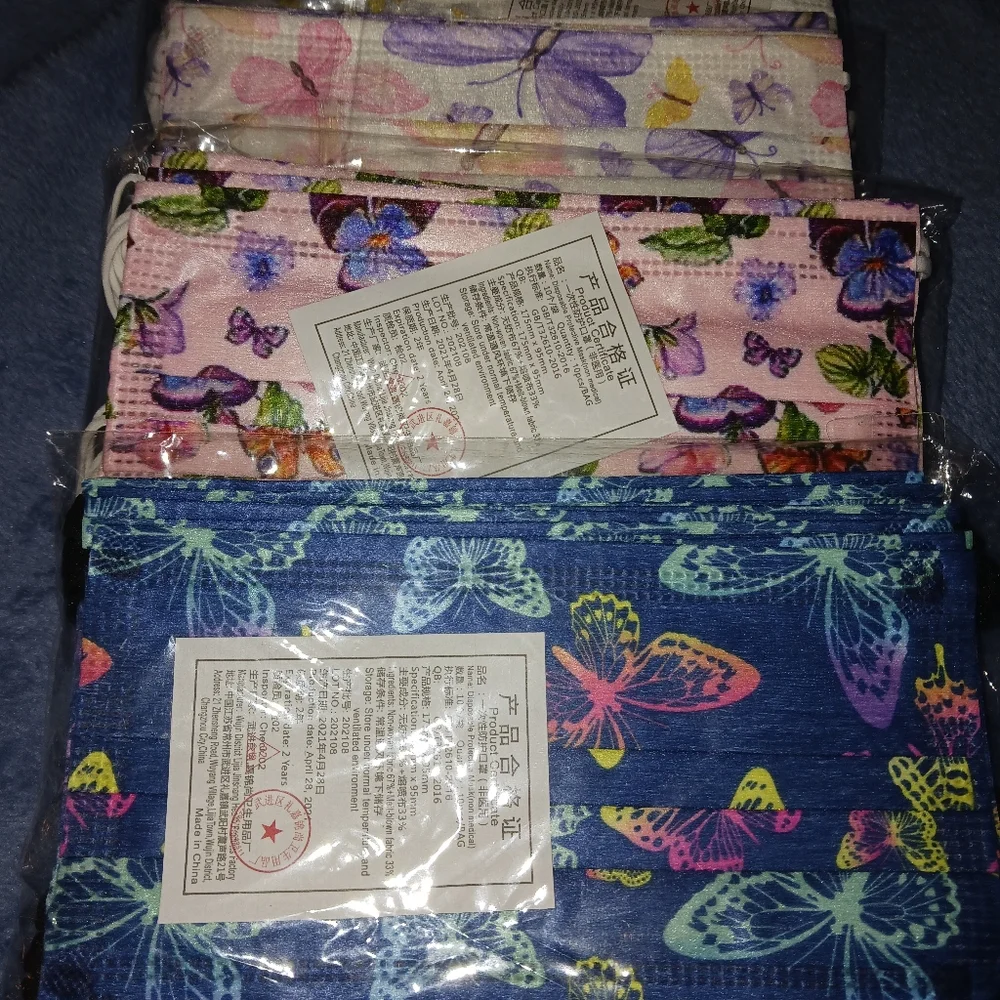 NEW! Medical Grade Cloth Disposable Face Masks in Spring Themes